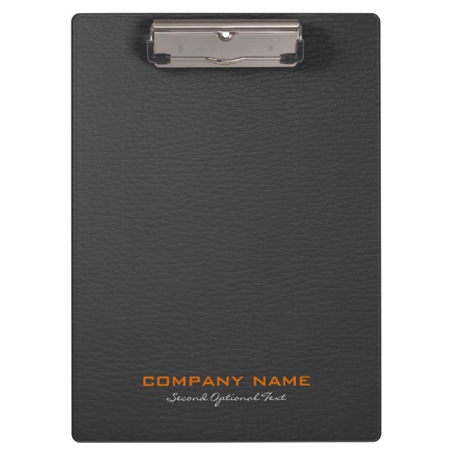 Dark Grey Leather Look Customised Clipboard (Front)