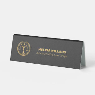 Dark Grey Linen and Black Justice Logo