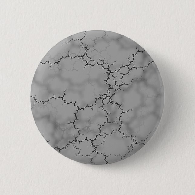 Dark Grey Marble 6 Cm Round Badge (Front)