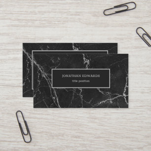 Dark Grey Marble Business Card