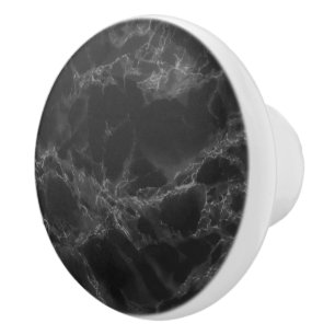 Dark Grey Marble Ceramic Knob