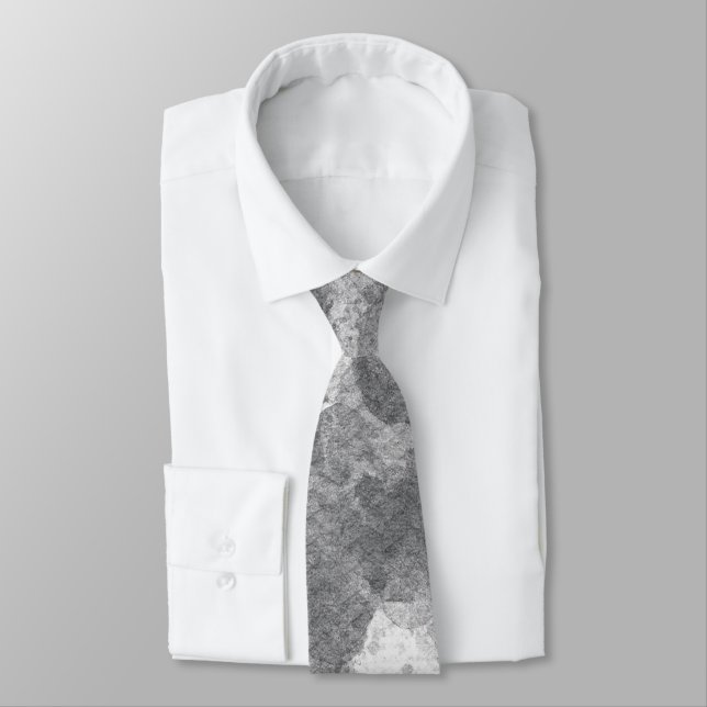 Dark Grey Marble Texture Pattern  Tie (Tied)