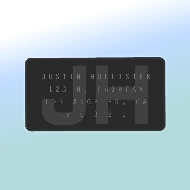 Dark Grey Modern Return Address Label (Creator Uploaded)