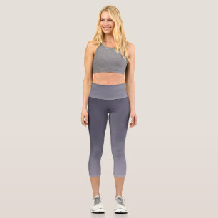 Dark Grey moonlight ombre effect  Capri Leggings