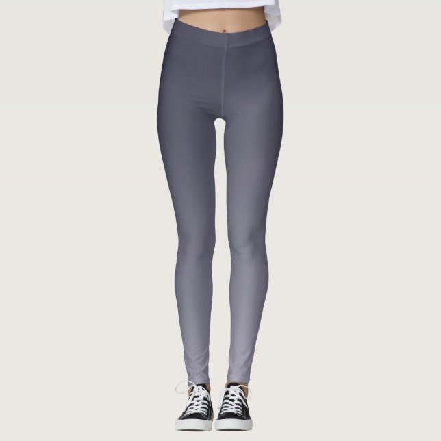 Dark Grey moonlight ombre effect  Leggings (Front)