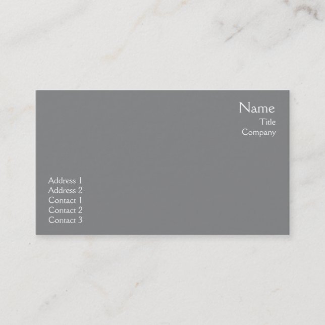 Dark Grey Plain - Business Business Card (Front)