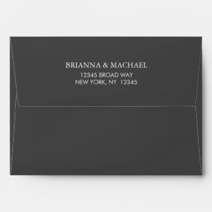 Dark Grey Pre- Addressed Envelope