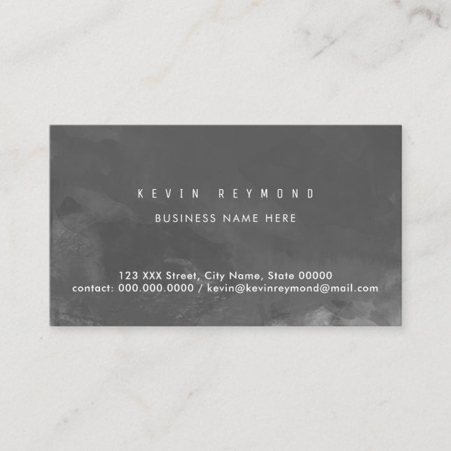 dark grey pro business card (Front)