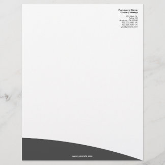 Dark Grey Rolling Hill Letterhead Design
