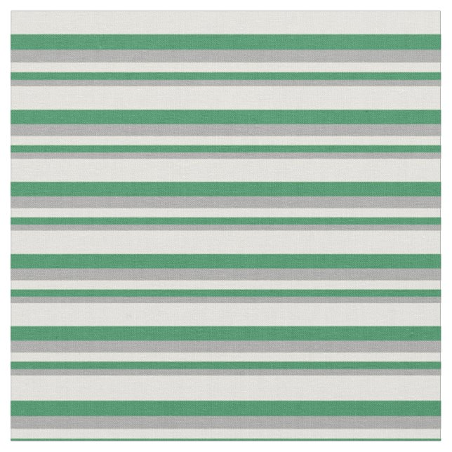 Dark Grey, Sea Green, and Light Yellow Lines Fabric (Close Up)