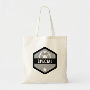 Dark Grey Special Badge Tote Bag