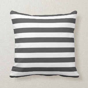 Dark Grey Stripes Cushion