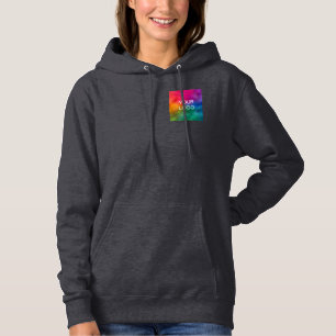 Dark Grey Template Upload Business Logo Hoodie