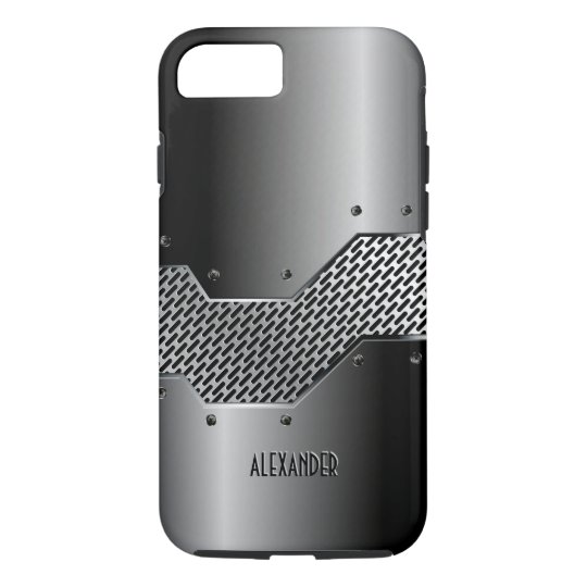 Dark Grey Tones Shiny Metallic Look iPhone 8/7 Case