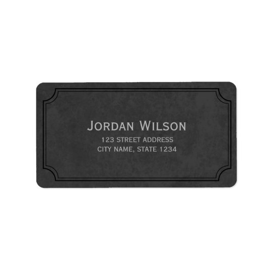 Dark Grey Vintage Inspired Frame Address Label