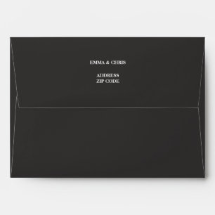 Dark Grey Wedding Envelope