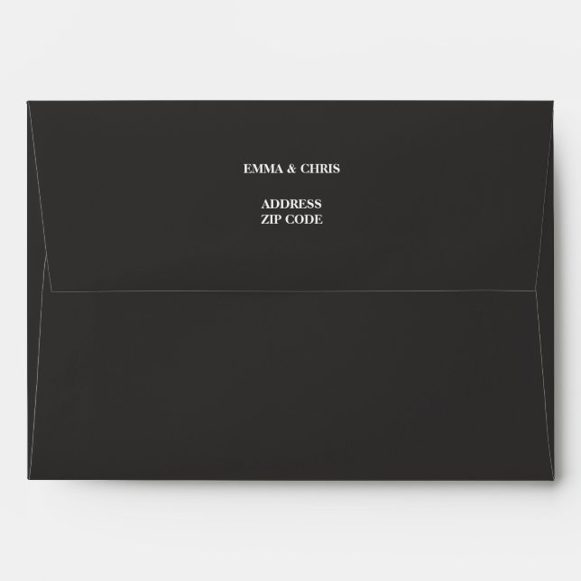 Dark Grey Wedding Envelope (Back (Top Flap))