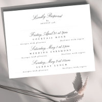 Dark Grey White Elegant Calligraphy multi-event
