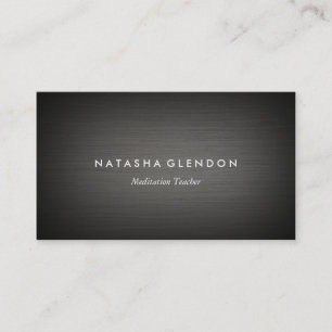 Dark Grey Wood Minimalist Zen Business Card