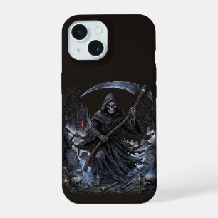 Dark Grim Reaper Halloween iPhone 15 Case