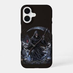 Dark Grim Reaper Halloween iPhone 16 Case
