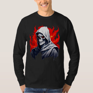 Dark Grim Reaper Skull T-Shirt – Gothic Horror Gra