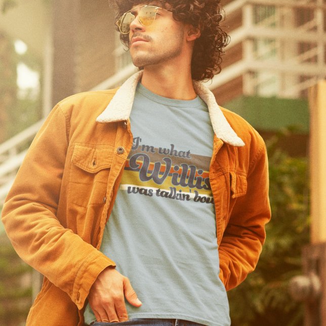 Dark Groovy Retro Sunset Funny Phrase Willis  T-Shirt (Creator Uploaded)
