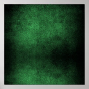 Dark Grunge Background - Green Poster