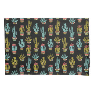 Dark Grunge Cactus Pattern Pillowcase