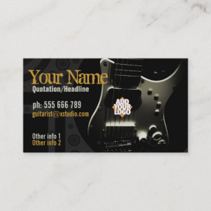 Dark Grunge Guitar w/ Logo Business card
