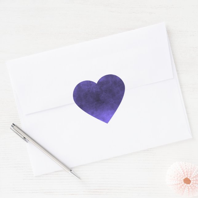 Dark Grunge - Indigo Heart Sticker (Envelope)