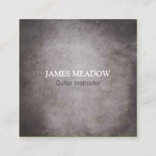 Dark Grunge Music Musician Guitar Teacher Square Business Card