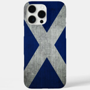 Dark Grunge Scotland Flag iPhone 16 Pro Max Case