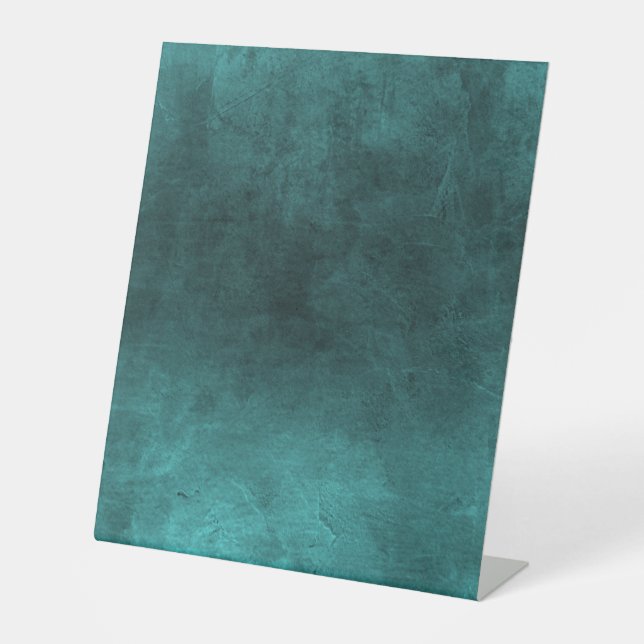 Dark Grunge - Teal Pedestal Sign (Front)