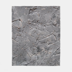 Dark grunge textured background, Cracked stone wal Fleece Blanket