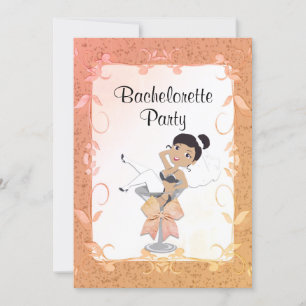 Dark Haired Bachelorette Party Invitation