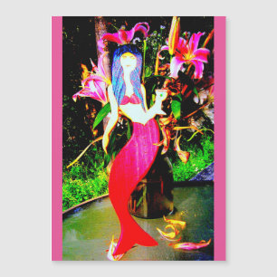 dark-haired mermaid beauty partying