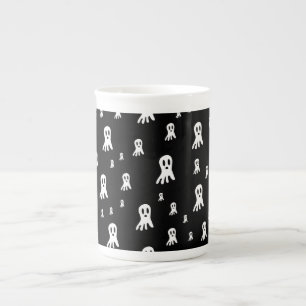Dark Halloween Ghosts Bone China Mug
