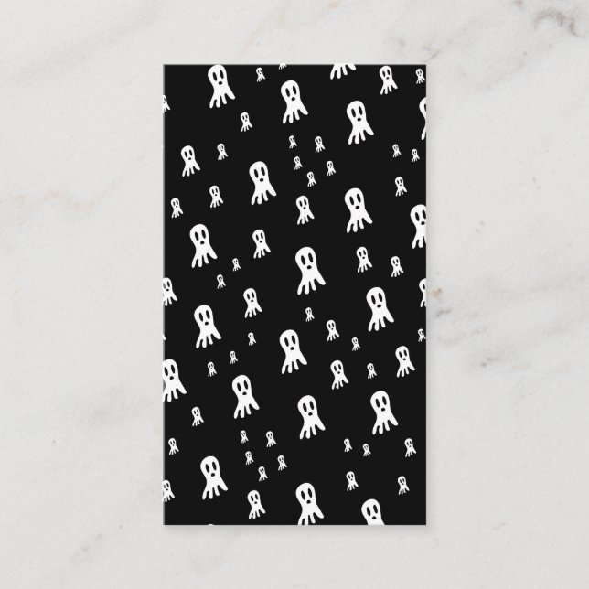 Dark Halloween Ghosts  Business Card (Front)