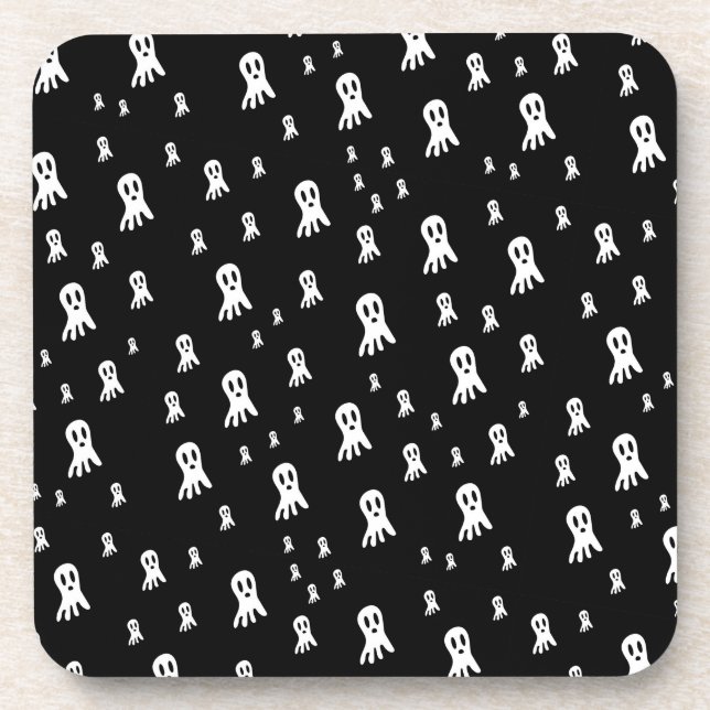 Dark Halloween Ghosts  Coaster (Front)
