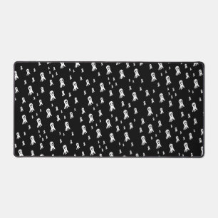 Dark Halloween Ghosts Desk Mat