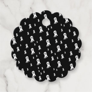 Dark Halloween Ghosts Favour Tags
