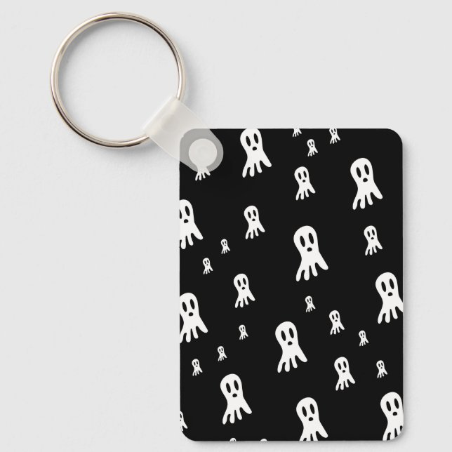 Dark Halloween Ghosts  Key Ring (Front)