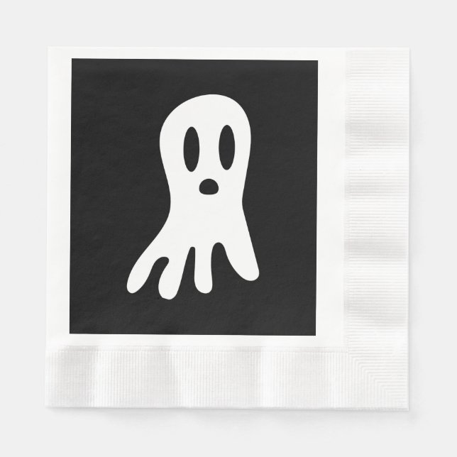 Dark Halloween Ghosts  Napkin (Front)
