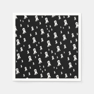 Dark Halloween Ghosts Napkin