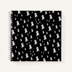 Dark Halloween Ghosts Notebook