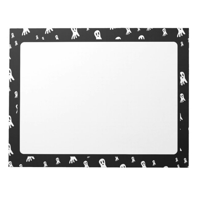 Dark Halloween Ghosts  Notepad (Front)