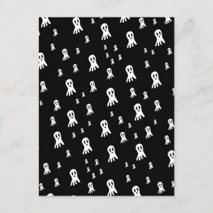 Dark Halloween Ghosts Postcard