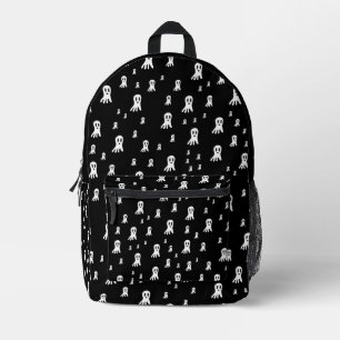 Dark Halloween Ghosts  Printed Backpack