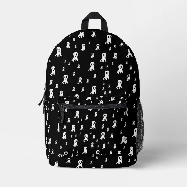 Dark Halloween Ghosts  Printed Backpack (Front)